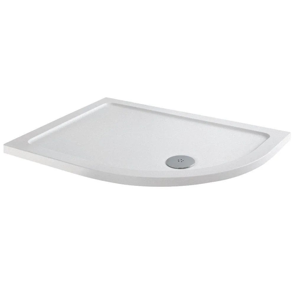 MX DucoStone 1200 x 800mm Right Hand Anti Slip Offset Quadrant Shower Tray with 90mm Waste
