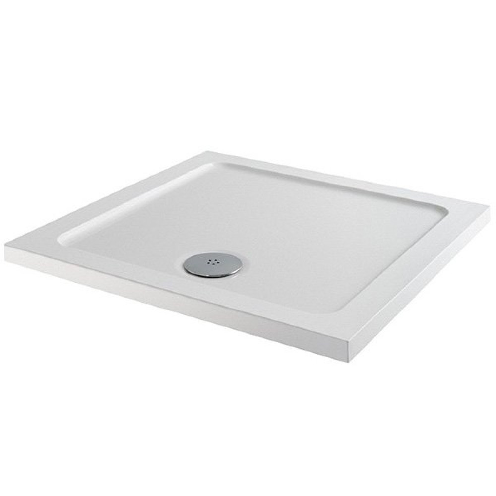 MX DucoStone 800 x 800mm Anti Slip Square Shower Tray with 90mm Waste