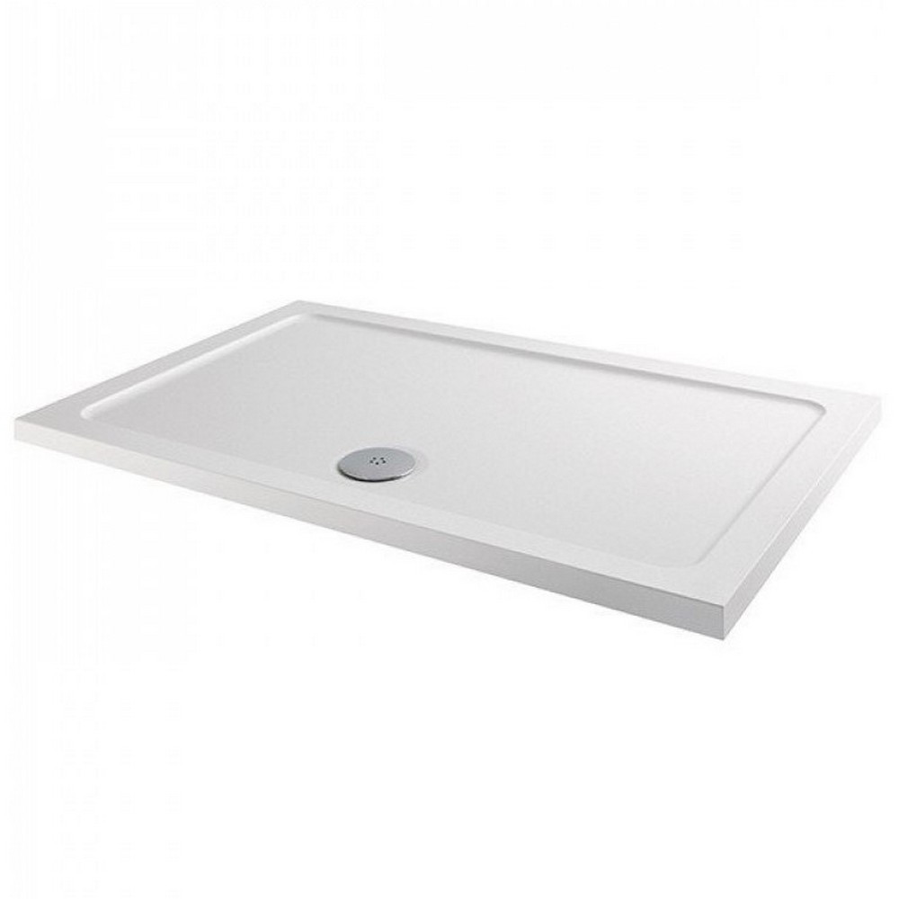 MX Elements 1000 x 800mm Anti Slip Rectangular Shower Tray with 90mm Waste (1)