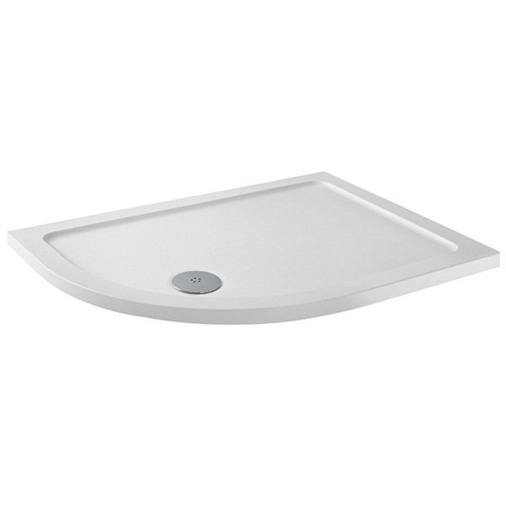 MX Elements 1000 x 800mm Left Hand Anti Slip Offset Quadrant Shower Tray with 90mm Waste (1)