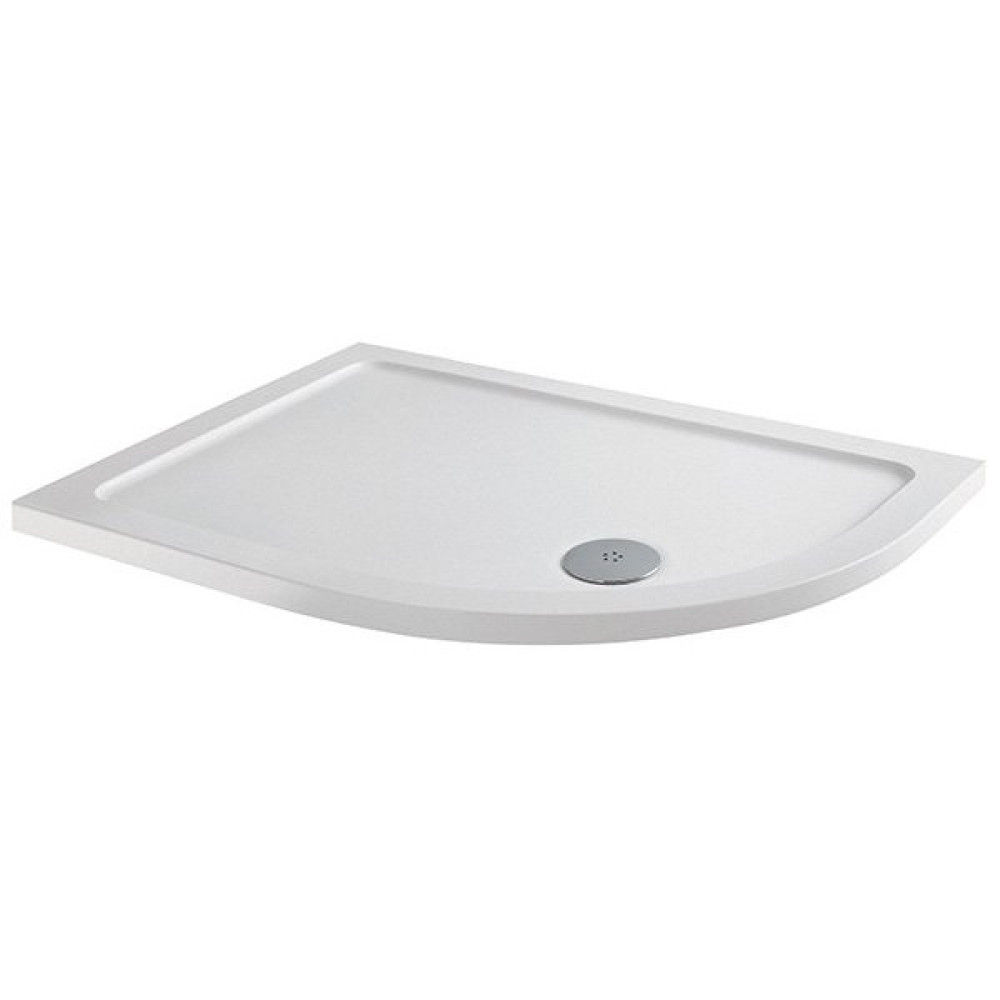 MX Elements 1000 x 800mm Right Hand Anti Slip Offset Quadrant Shower Tray with 90mm Waste (1)