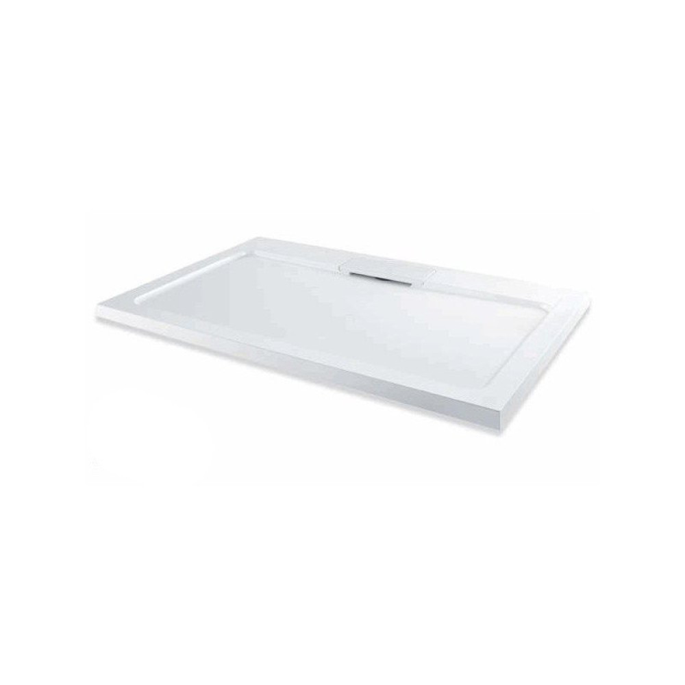 MX Expressions 1000 x 800mm Hidden Waste Rectangle Shower Tray Live