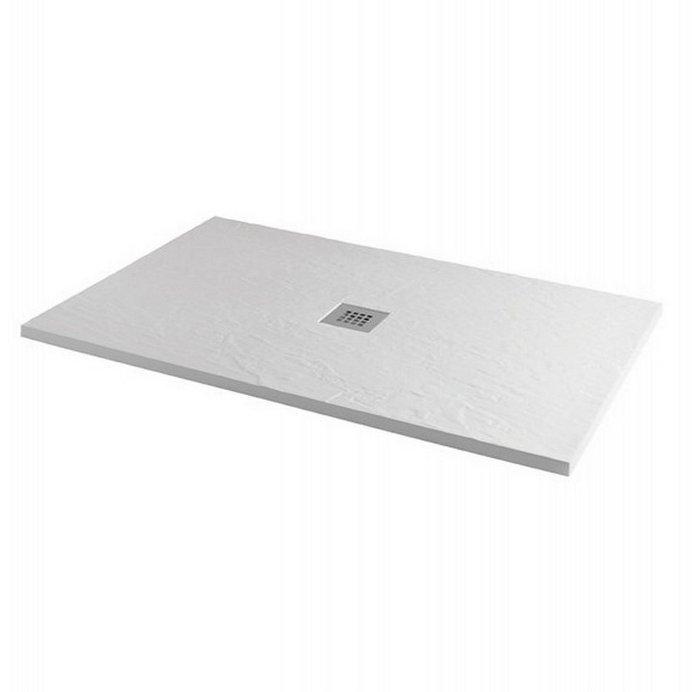 MX Minerals 1000 x 800mm Rectangle Ice White Shower Tray (1)