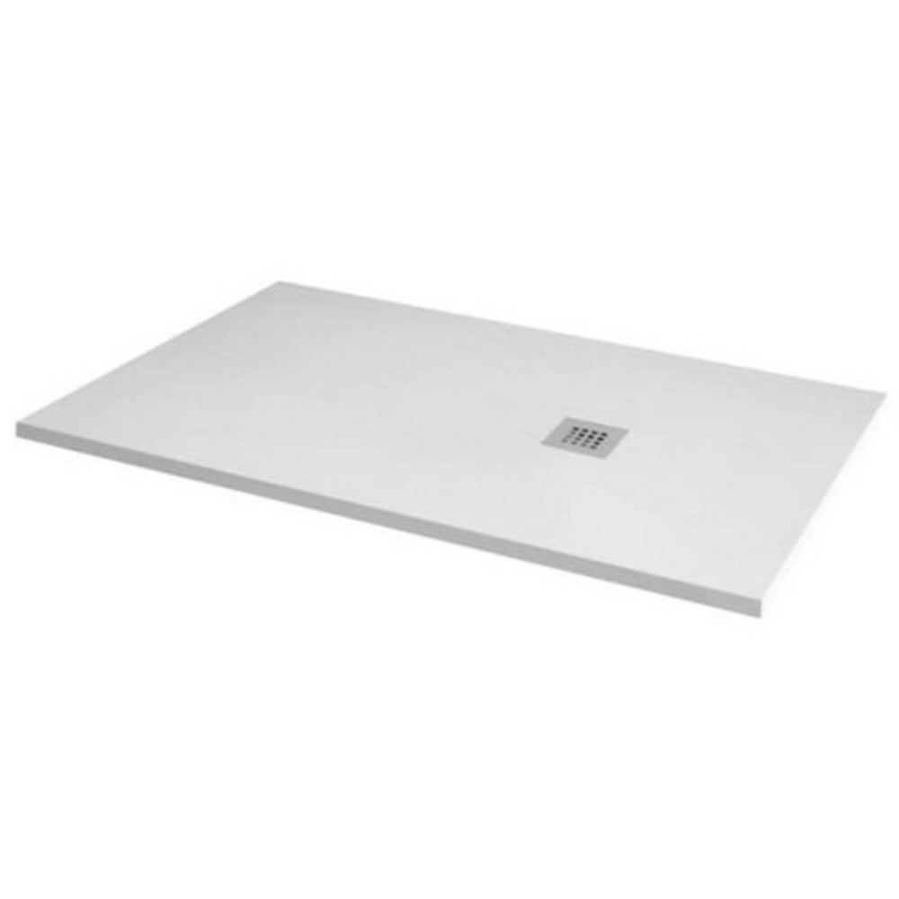 MX Minerals 1600 X 800mm Rectangle Ice White Shower Tray