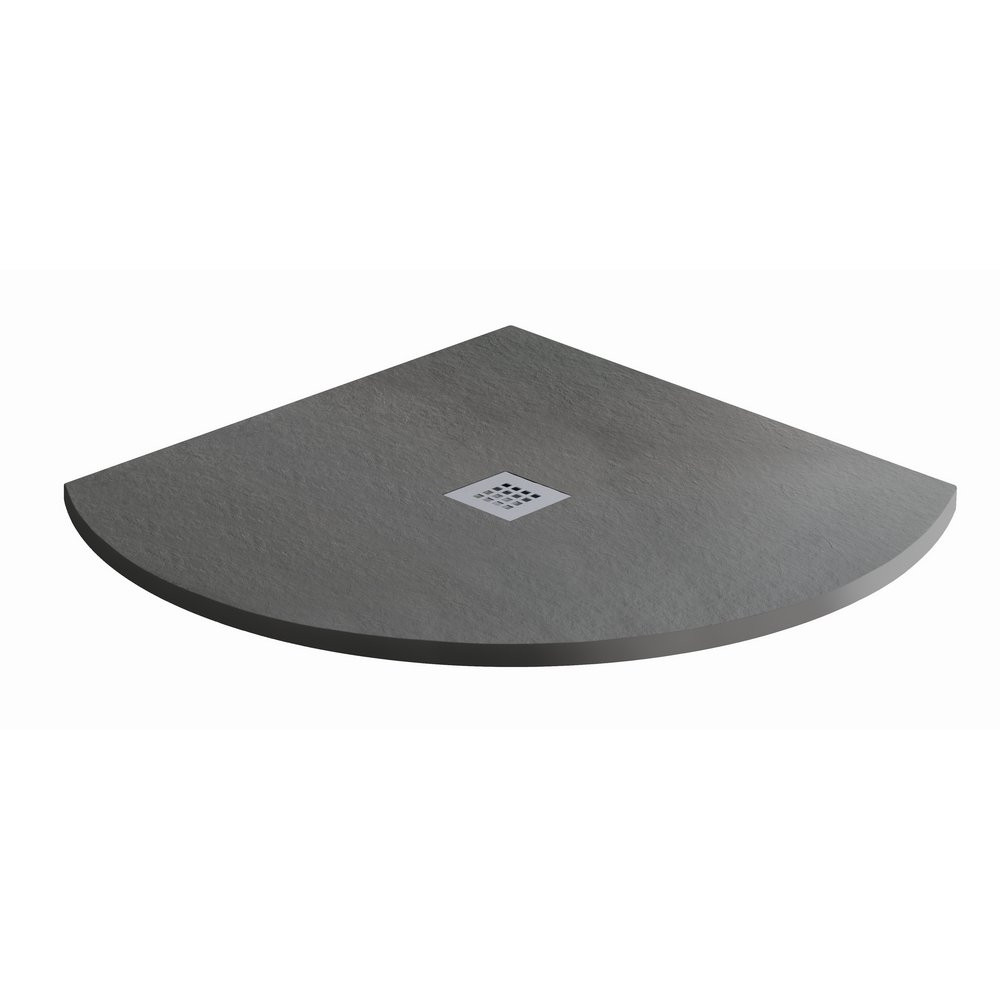 MX Minerals 800 x 800mm Quadrant Ash Grey Shower Tray
