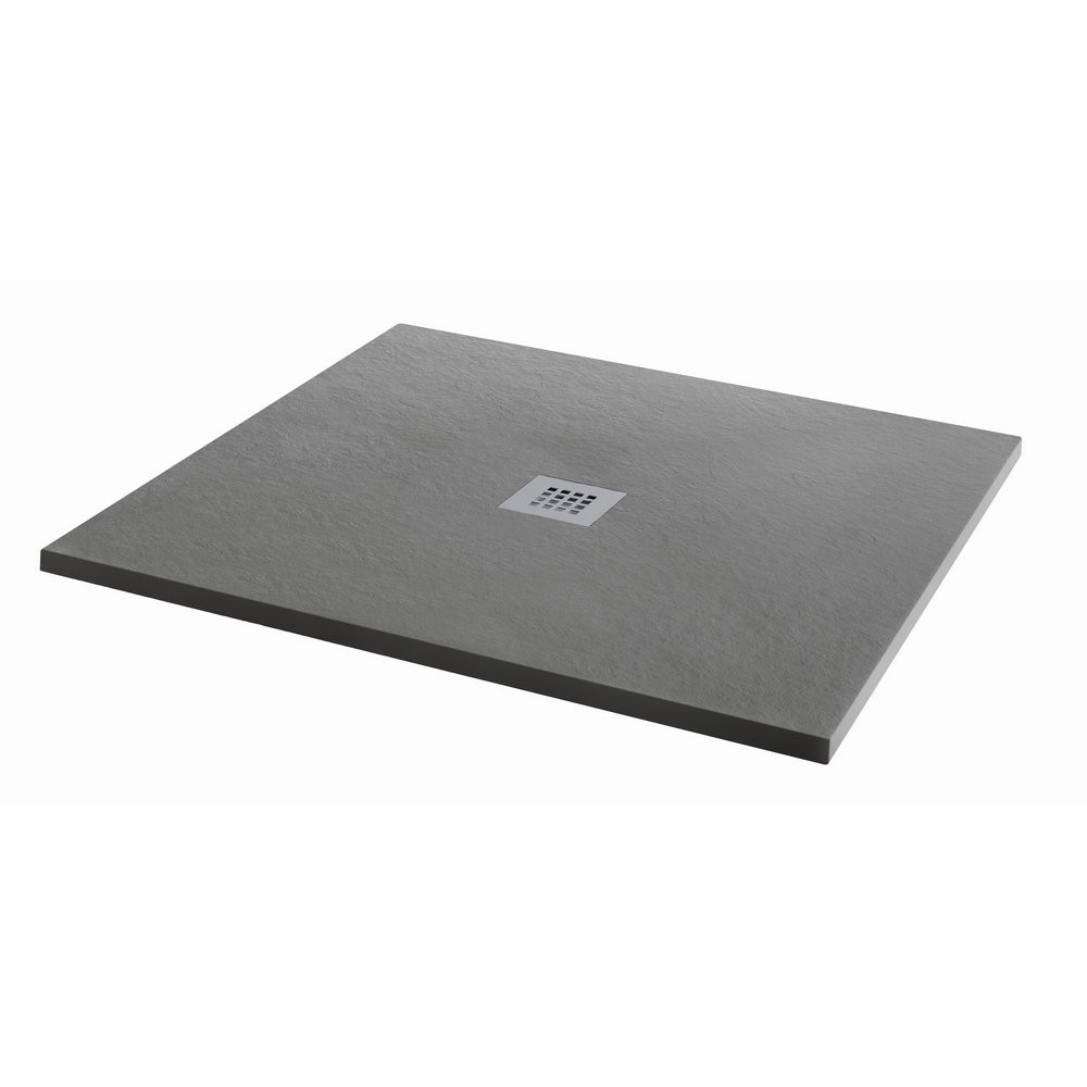 MX Minerals 900 x 900mm Square Ash Grey Shower Tray