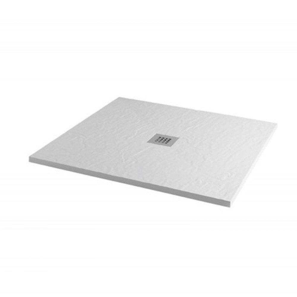MX Minerals 800 x 800mm Square Ice White Shower Tray (1)