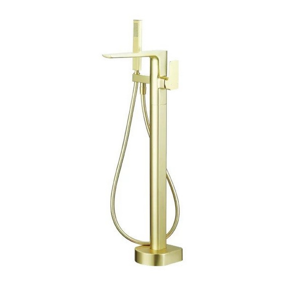 Marflow Carmani Freestanding Bath Shower Mixer in Brushed Brass