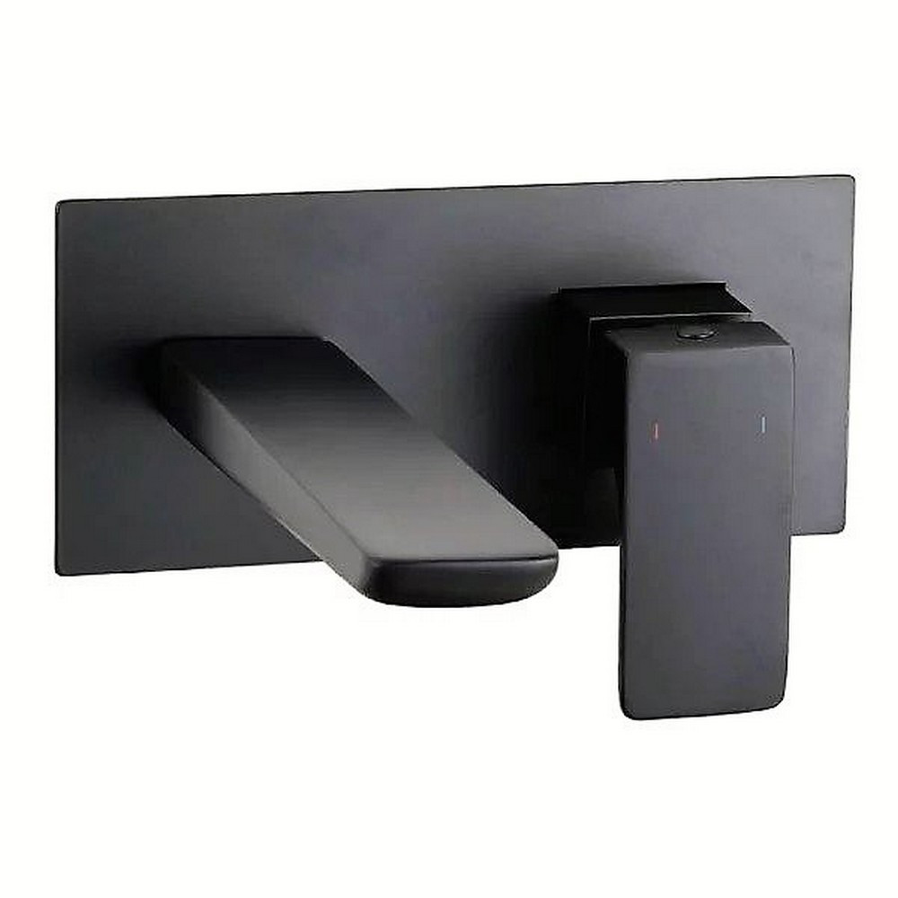 Marflow Carmani Matt Black Wall Mounted Basin Mixer