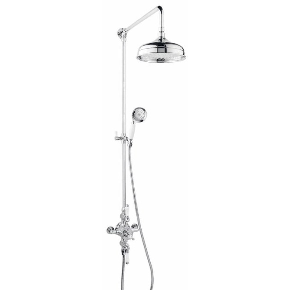 Marflow Ferrada Exposed Thermostatic Shower Valve with Fixed Rail and Shower Kit