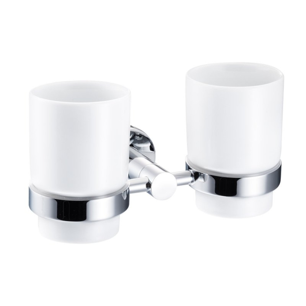 Marflow Now Orius Ceramic Double Tumbler and Holder in Chrome