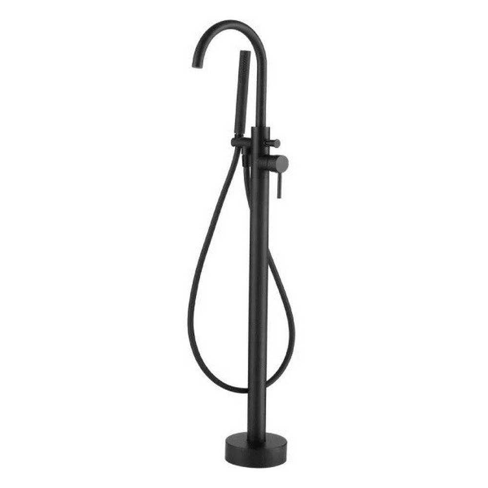 Marflow Pava Freestanding Bath Shower Mixer in Black