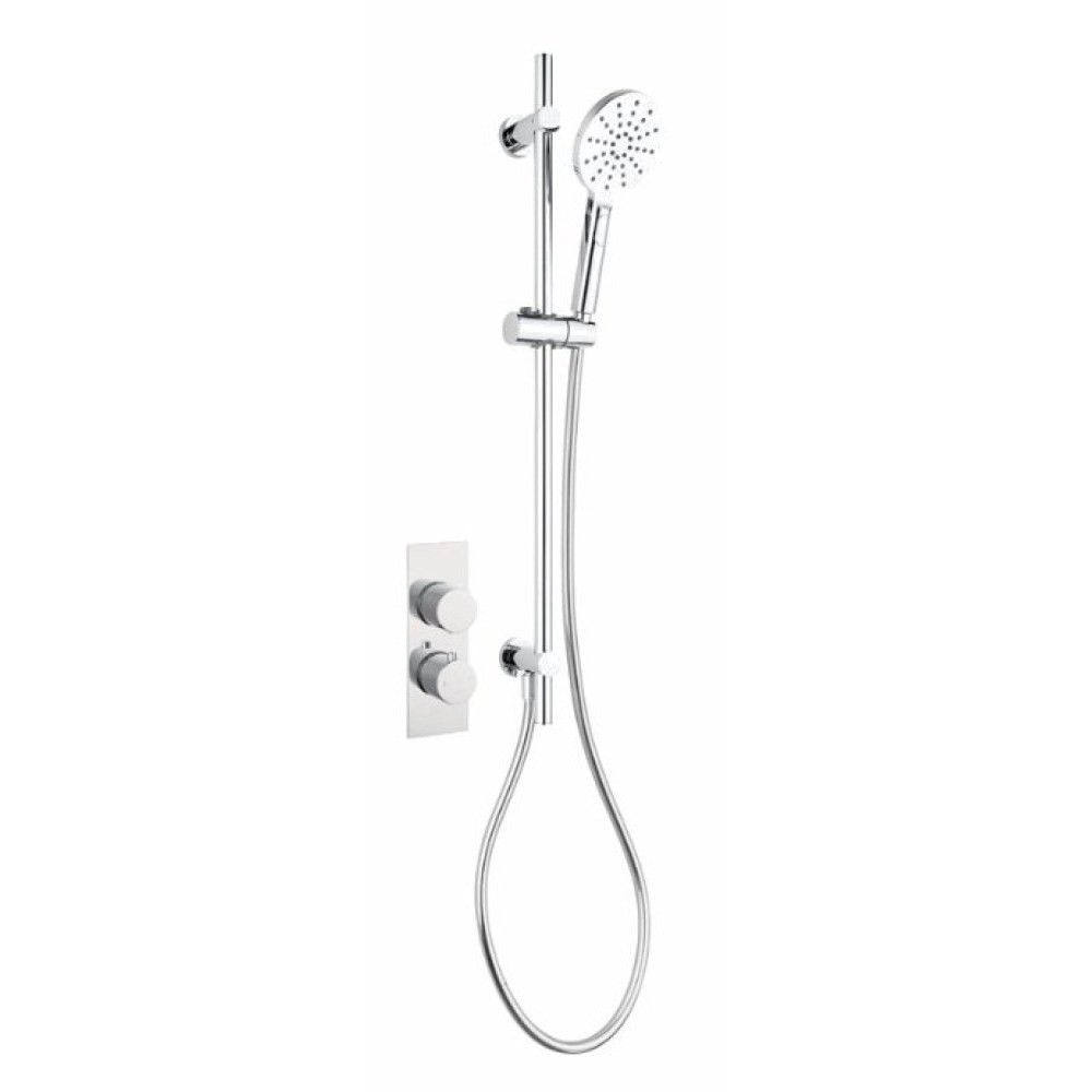 Marflow Savini Single Outlet Concealed Thermostatic Shower Valve with Fixed Rail Kit & Handshower