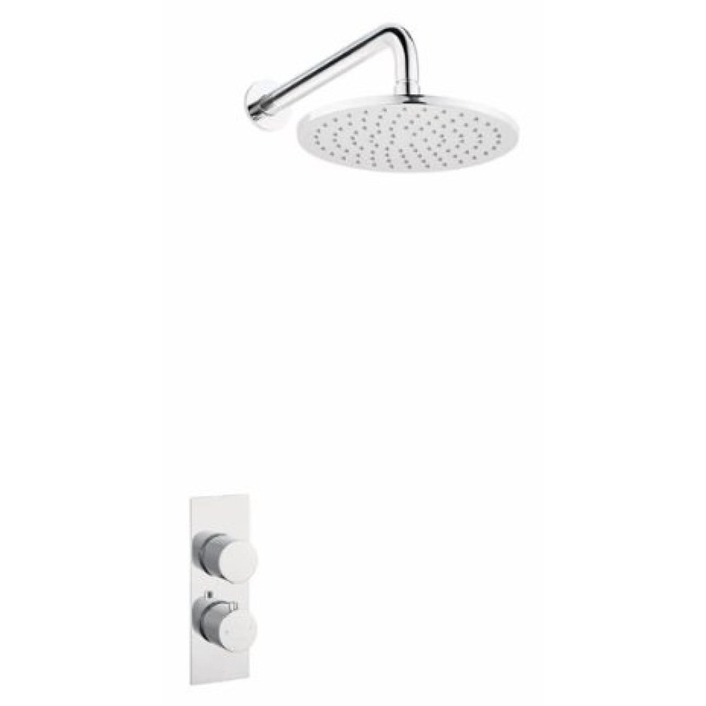 Marflow Savini Single Outlet Concealed Thermostatic Shower Valve with Wall Overhead Kit