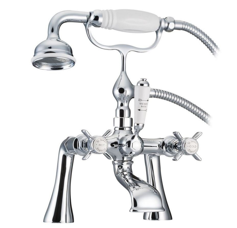 Marflow St James England Handle Bath Shower Mixer with Fixed Centres