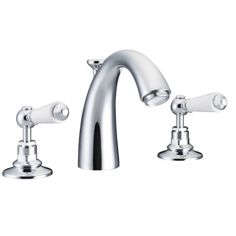 Marflow St James London Lever Three Hole Basin Mixer Classical Spout