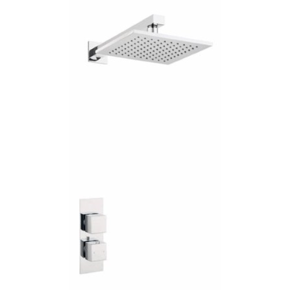 Marflow Vossen Single Outlet Concealed Thermostatic Shower Valve with Wall Overhead Kit
