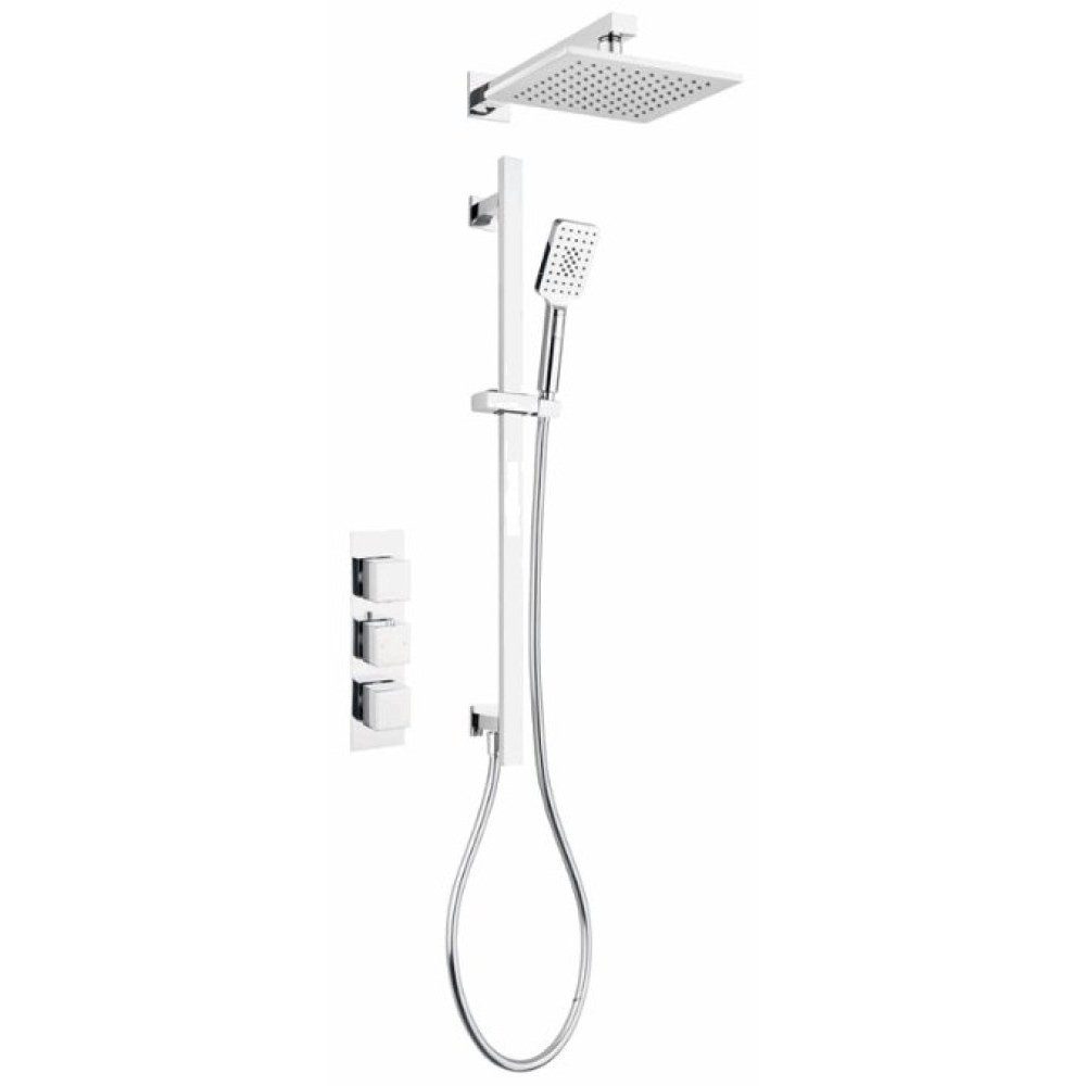 Marflow Vossen Three Outlet Concealed Thermostatic Shower Valve with Bath Filler