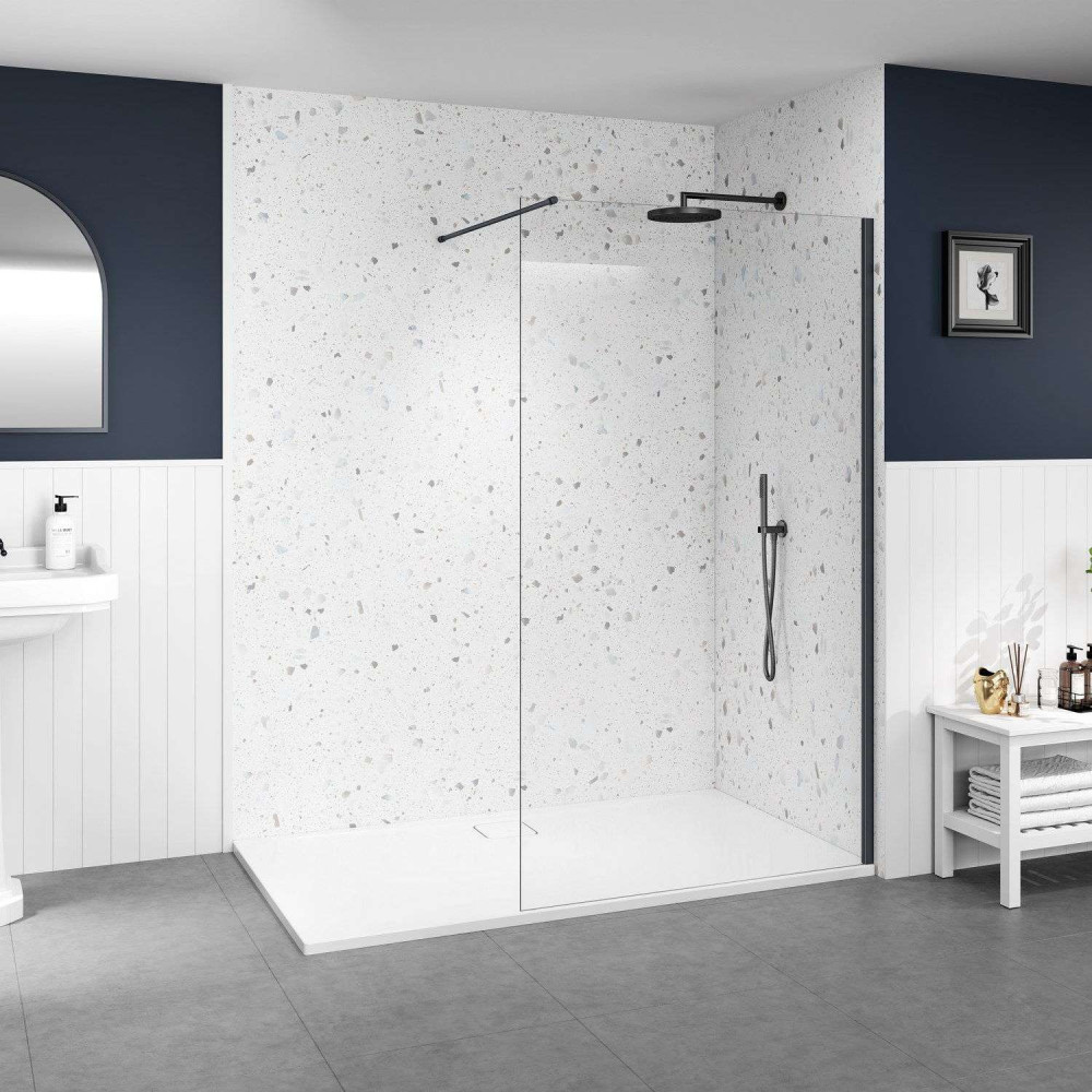 Merlyn 1100mm Brushed Gunmetal 8mm Wetroom Panel