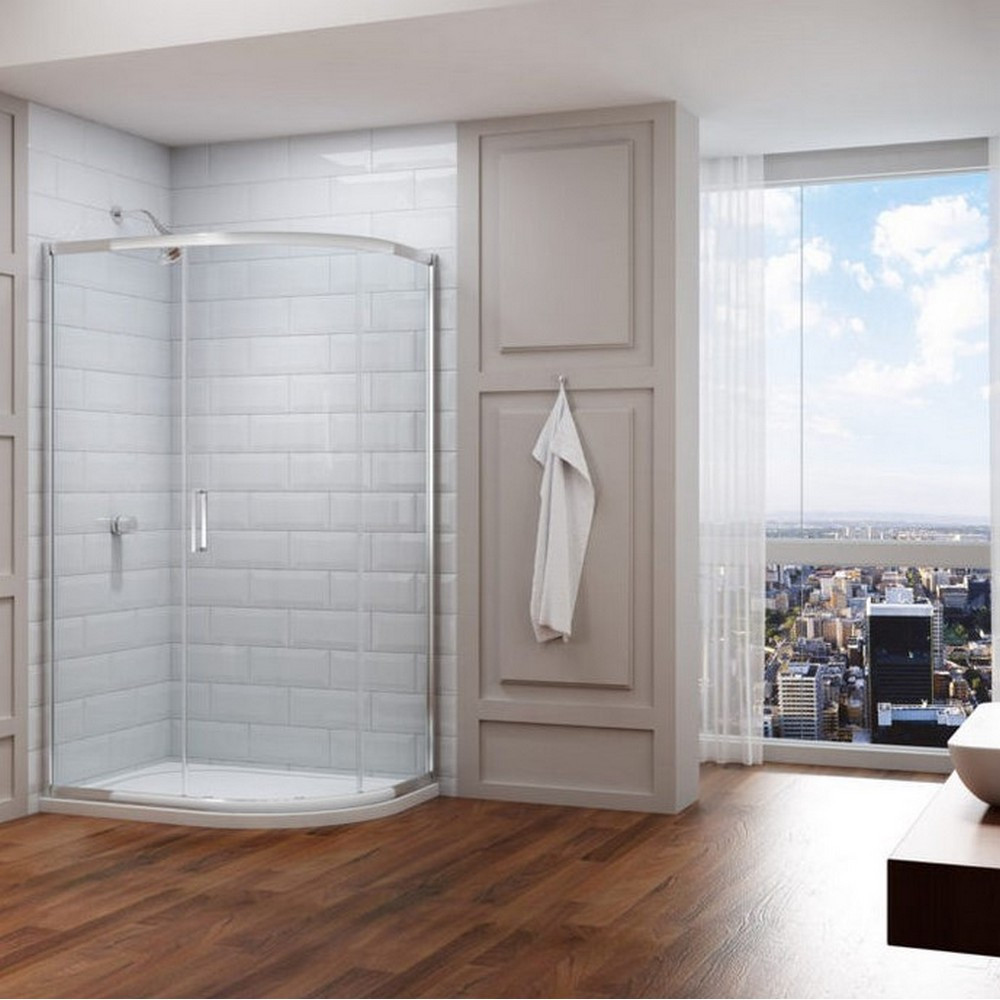 Merlyn 8 Series 1200 x 800mm 1 Door Offset Quadrant Shower Enclosure