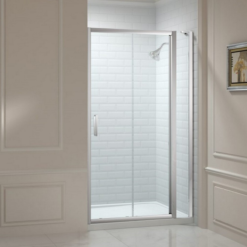 Merlyn 8 Series 1600mm Sliding Shower Door and Small Inline Panel