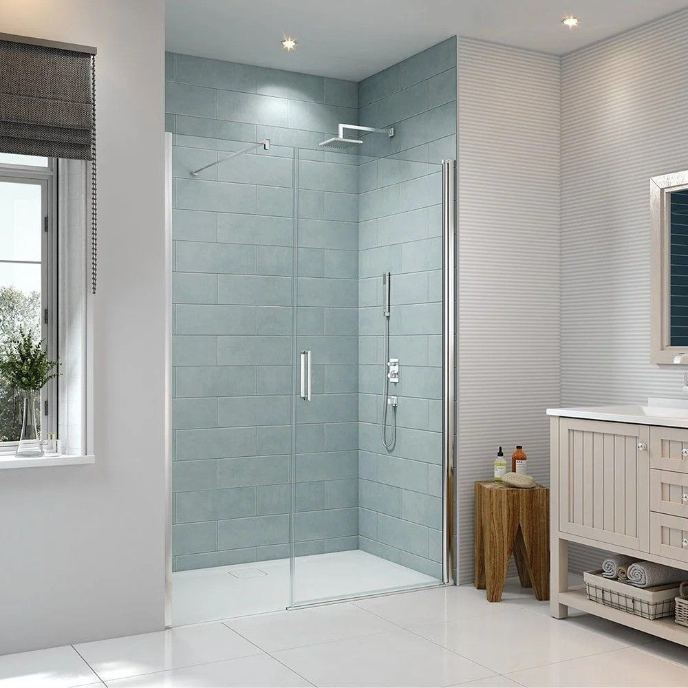 Merlyn 8 Series 800mm Frameless Pivot Door & 700mm Inline Panel