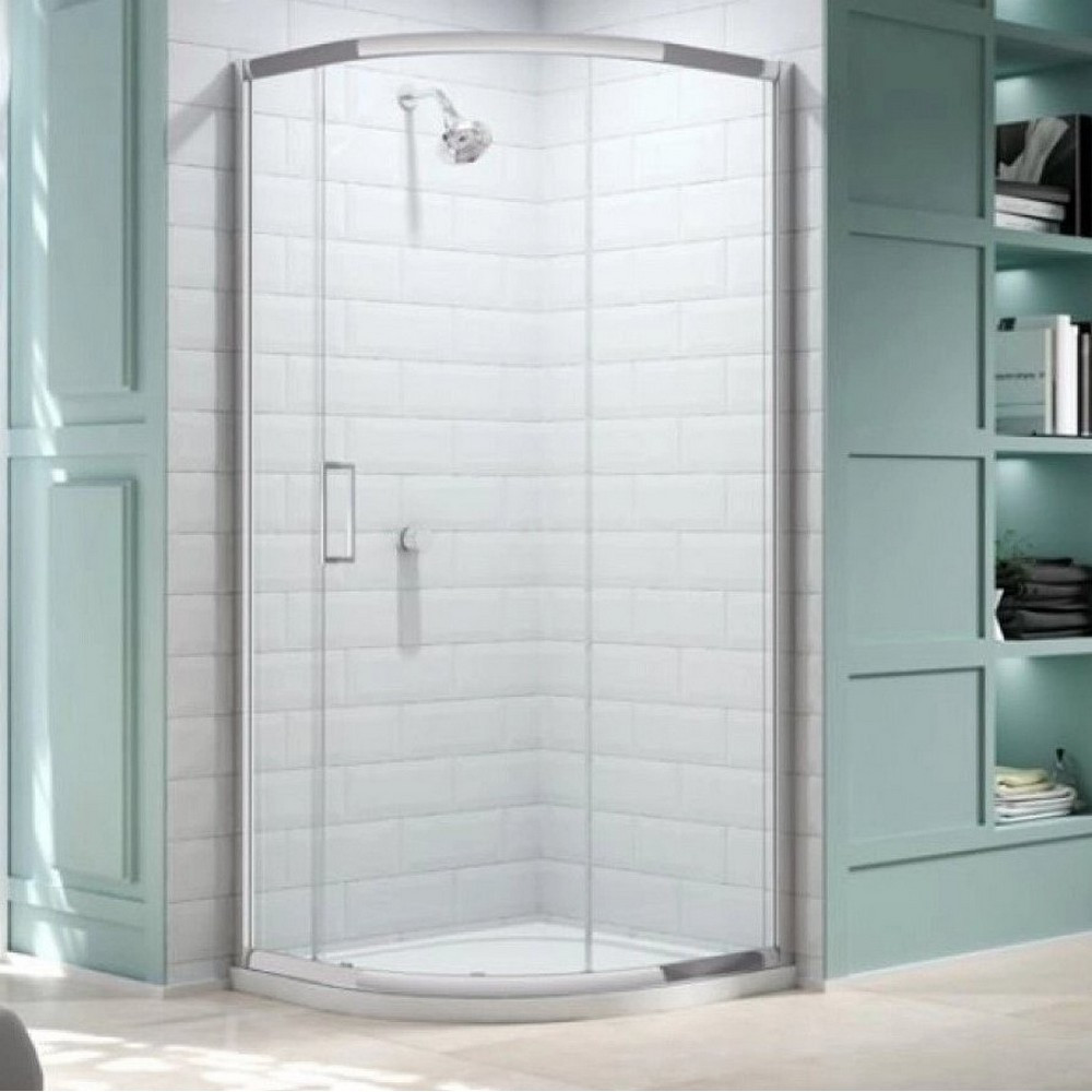 Merlyn 8 Series 900mm 1 Door Quadrant Shower Enclosure with Tray (1)