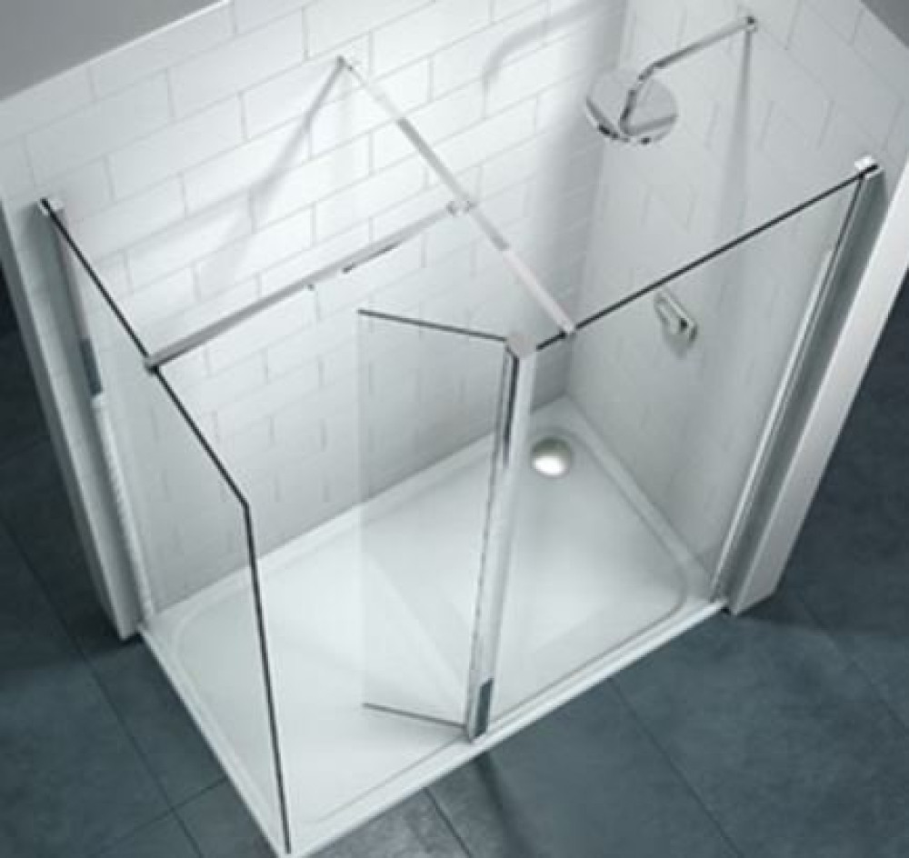 Merlyn 8 Series Walk In with Swivel Panel 1600 x 800mm Frameless Enclosure