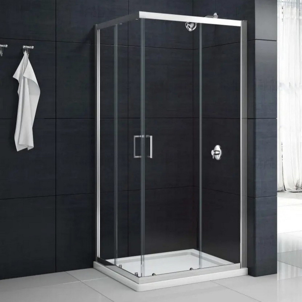 Merlyn MBox 1000 x 1000mm Chrome Corner Shower Enclosure