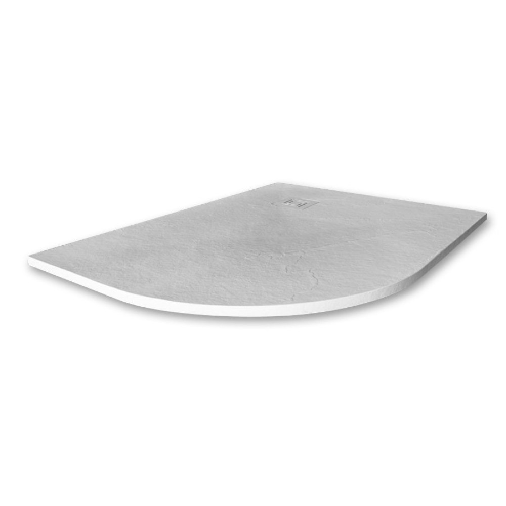 Merlyn Truestone 1200 x 900mm White Offset Quadrant Left Hand Tray