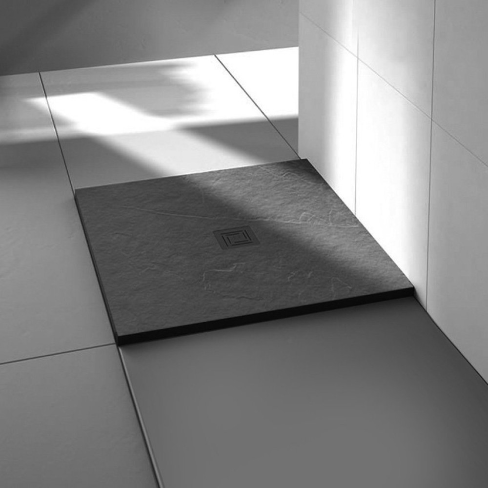 Merlyn Truestone 900 x 900mm Slate Black Square Tray
