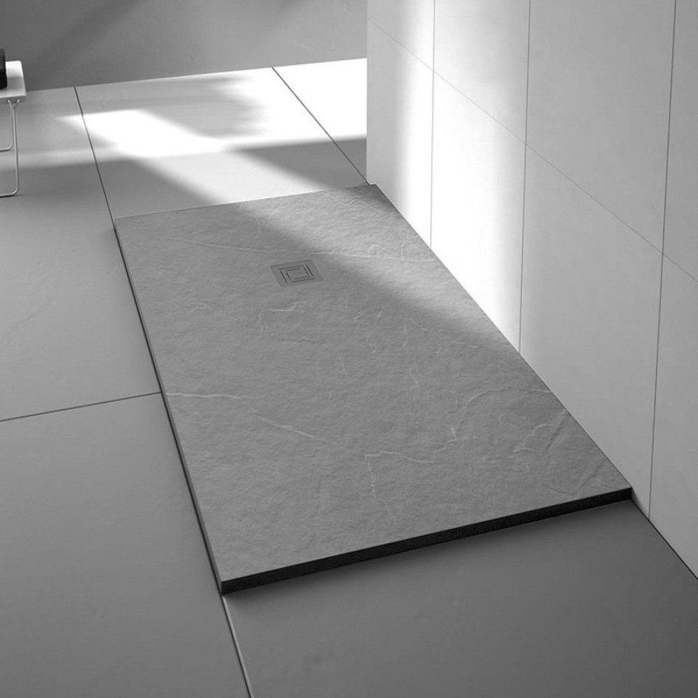 Merlyn Truestone Rectangular Shower Tray 1000 x 800mm Fossil Grey
