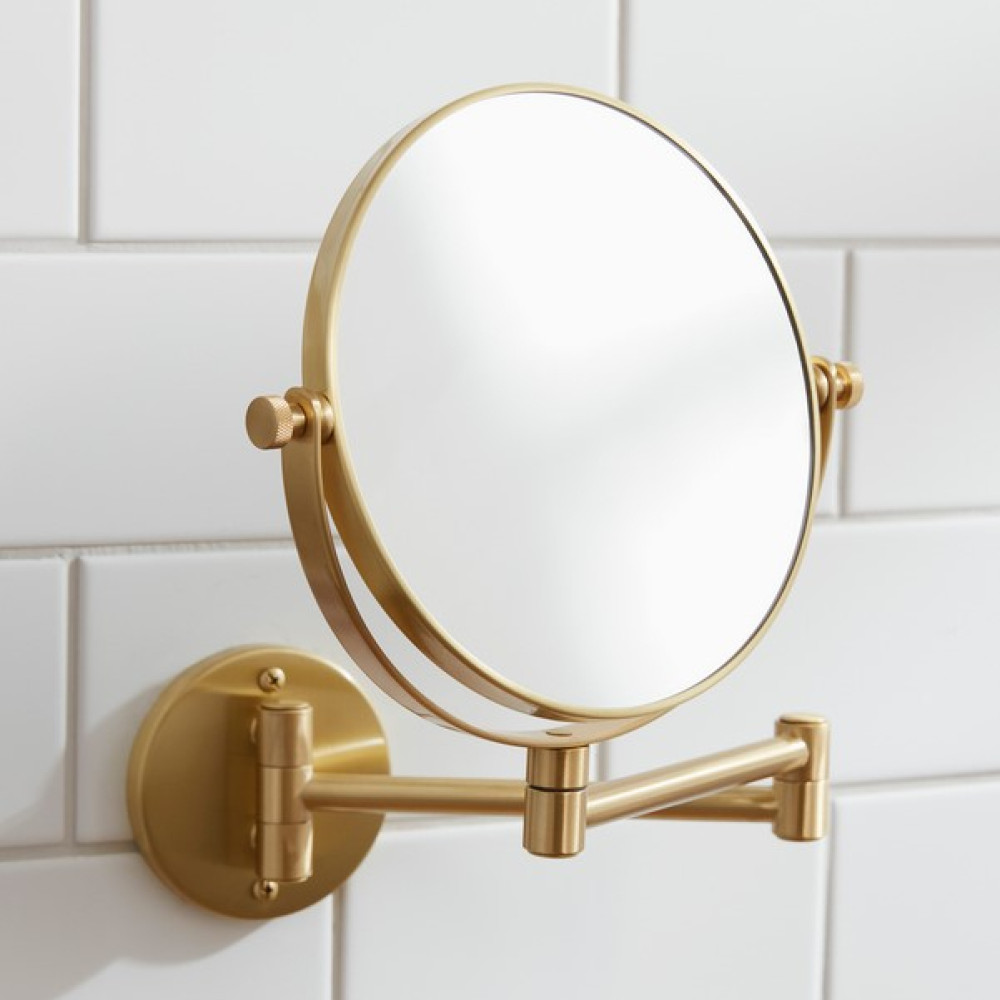 Miller Bathrooms Classic Mirror Wall Mounted Brushed Brass