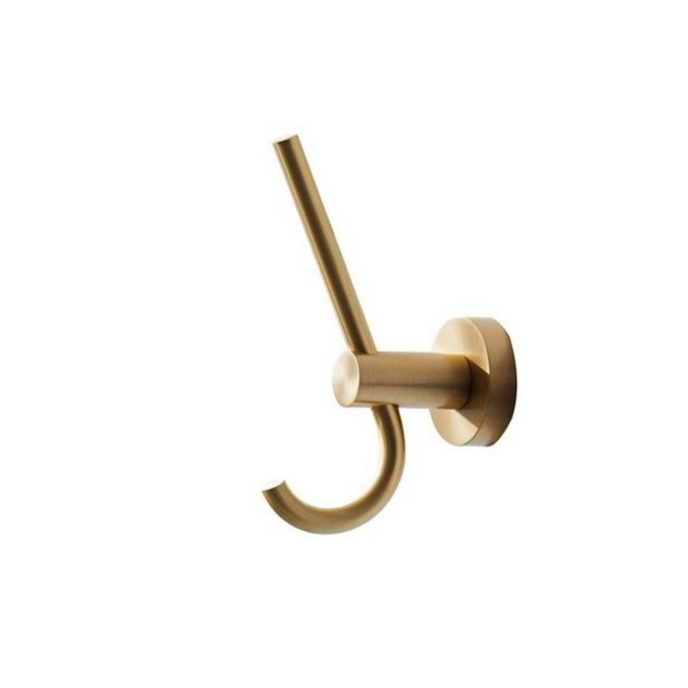 Miller Bond Double Robe Hook In Brushed Brass (1)
