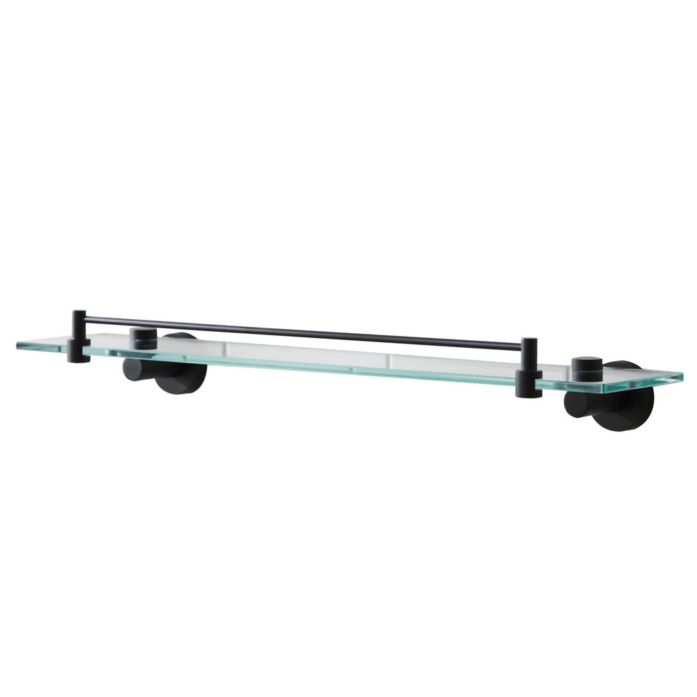 Miller Bond Matt Black Shelf with Guard Rail