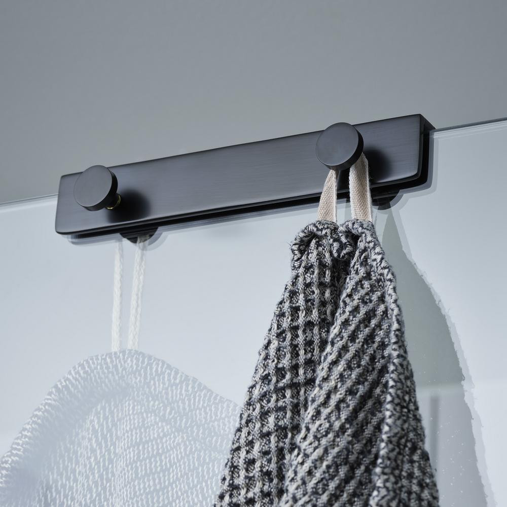 Miller Classic Black Shower Door and Screen Fitting 4 Hook