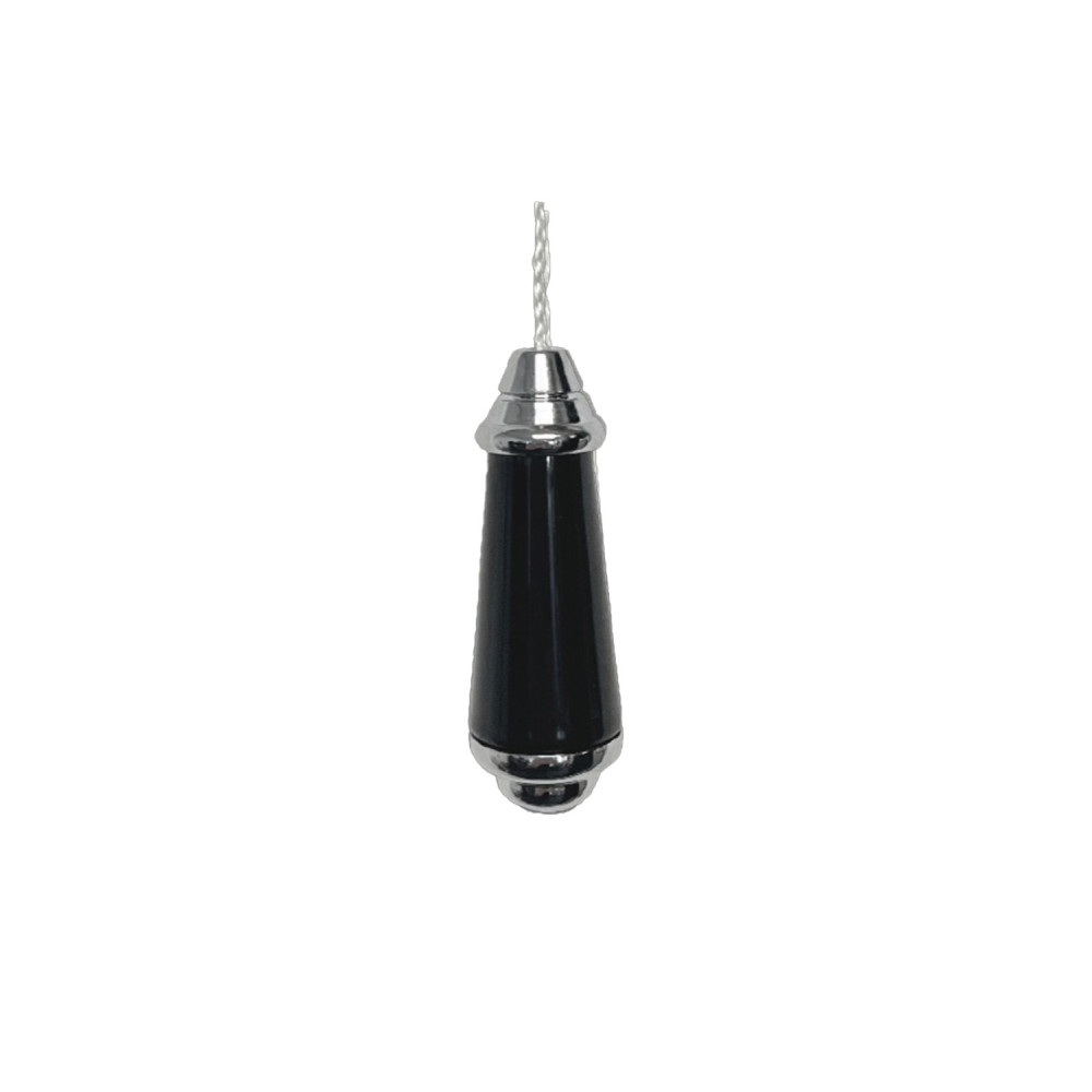Miller Classic Chrome and Black Ceramic Light Pull