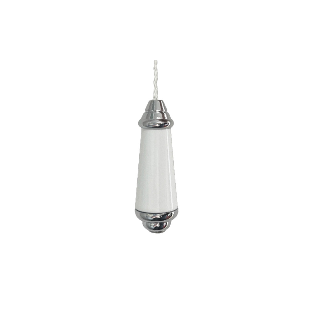 Miller Classic Chrome and White Ceramic Light Pull