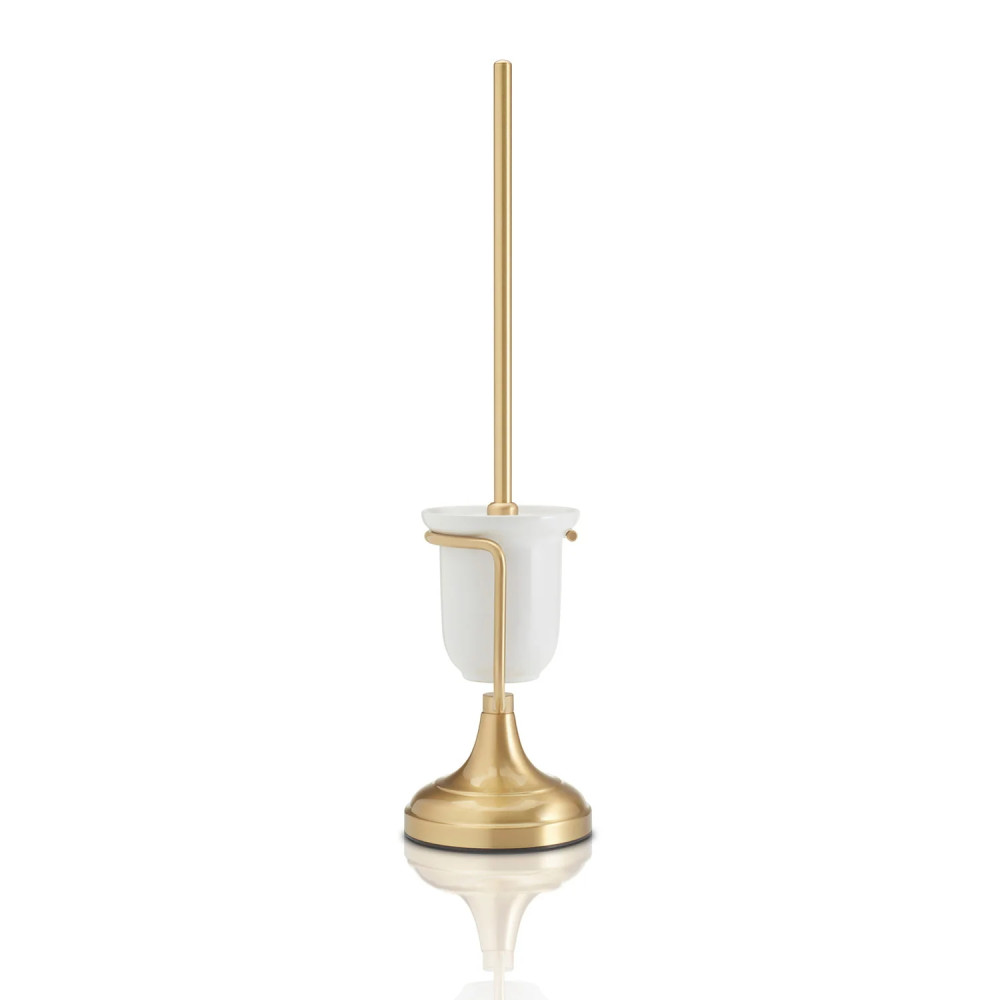 Miller Classic Freestanding Toilet Brush Holder in Polished Brass