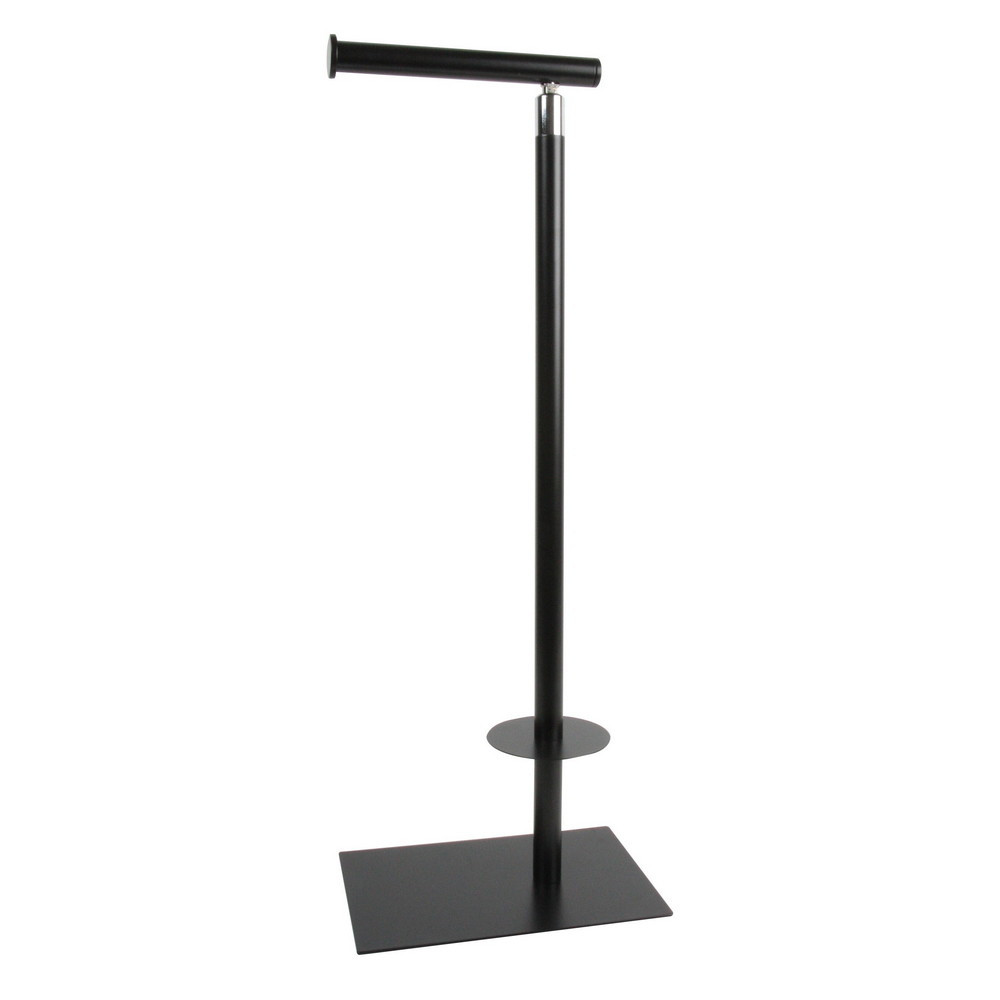Miller Classic Matt Black Free Standing Toilet Roll & Spare Roll Holder