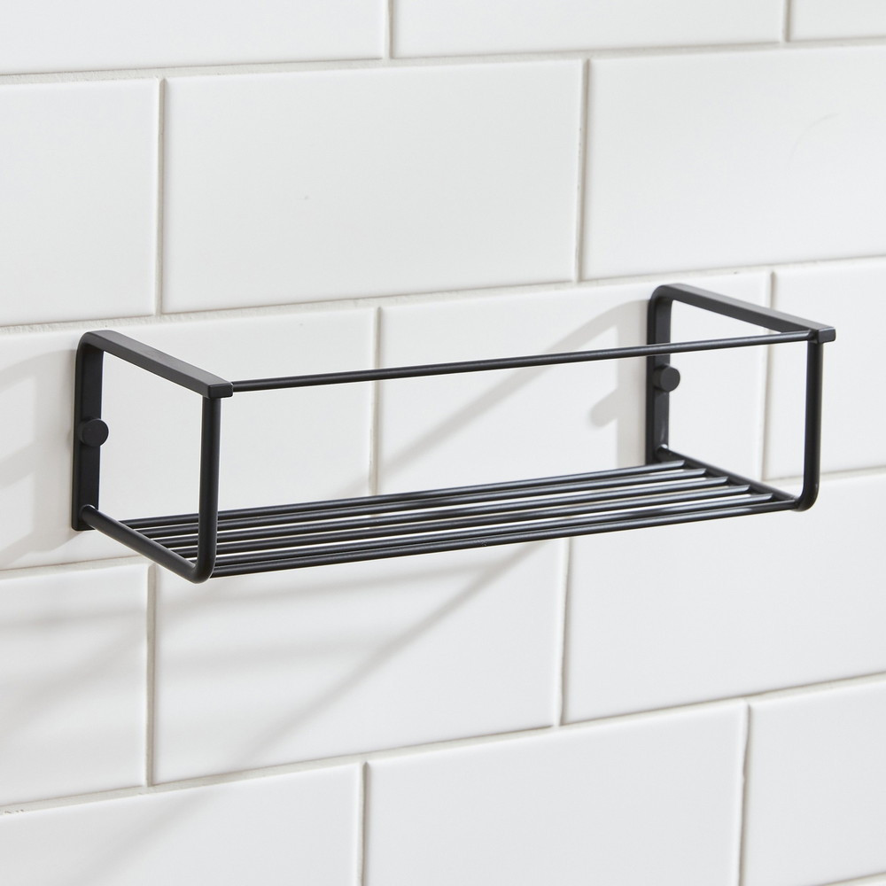 Miller Classic Matt Black Single Shower Basket