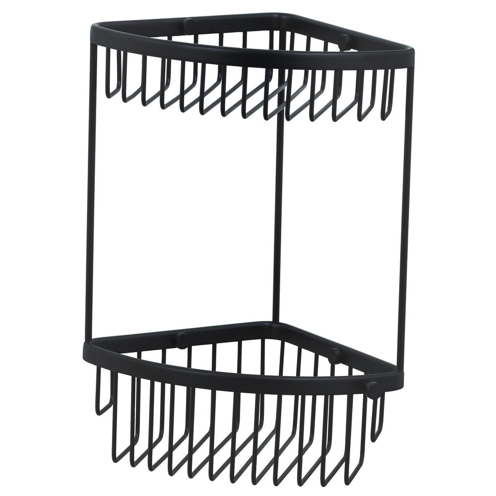 Miller Classic Two Tier Black Corner Basket