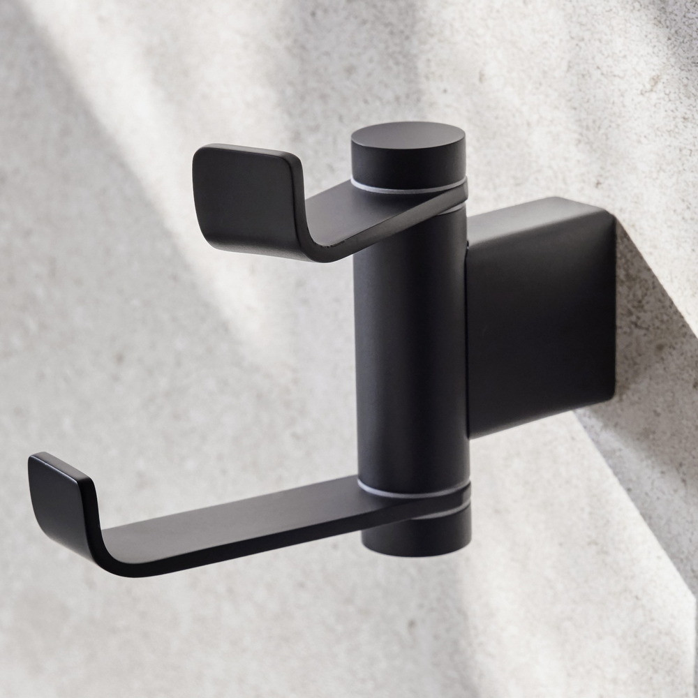 Miller Miami Black Swivel Robe Hook