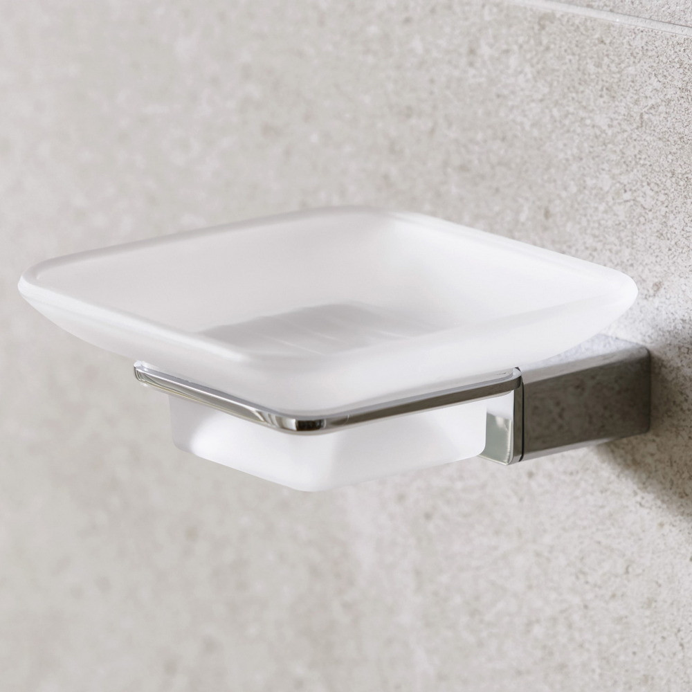 Miller Miami Brushed Nickel Soap Dish and Holder