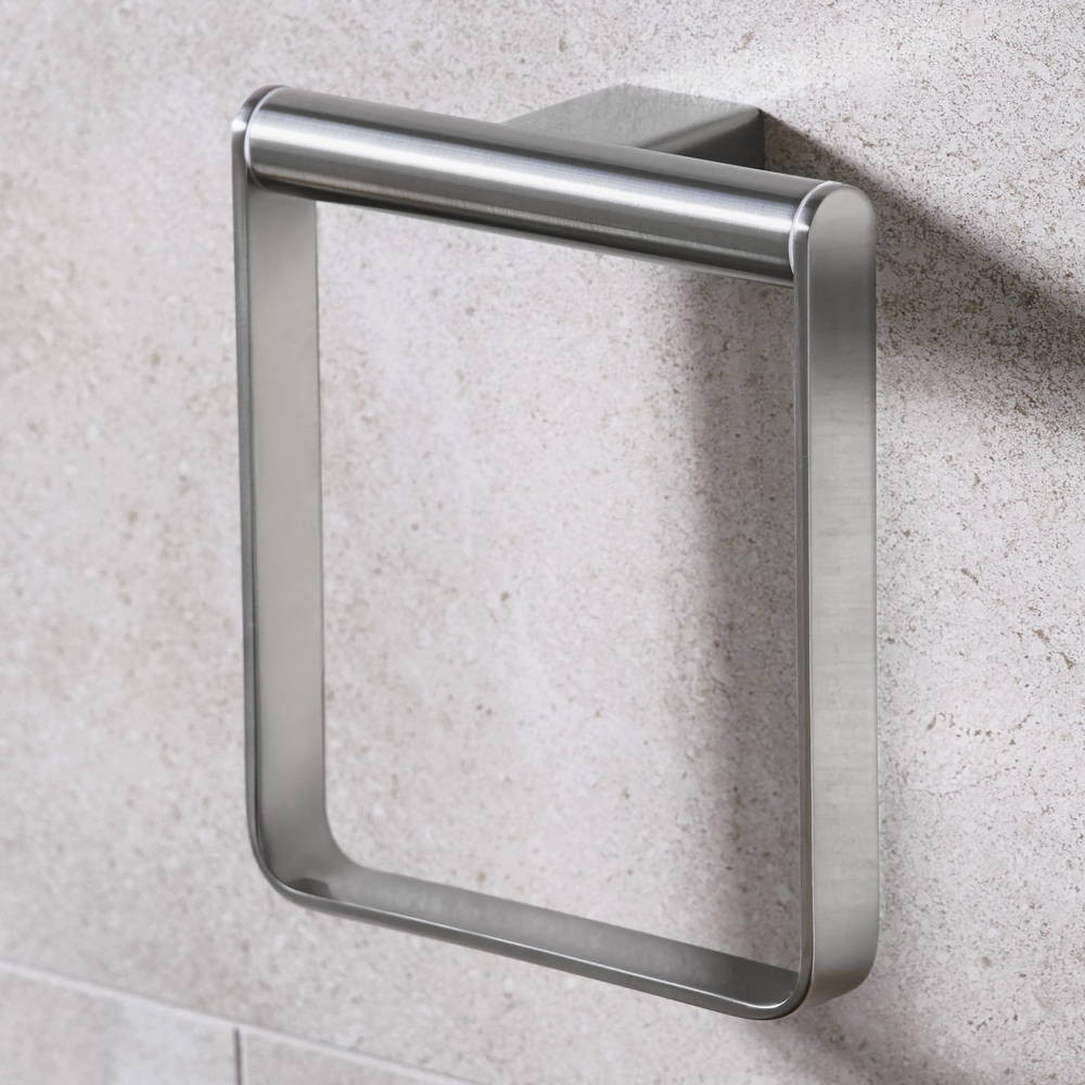 Miller Miami Brushed Nickel Towel Ring