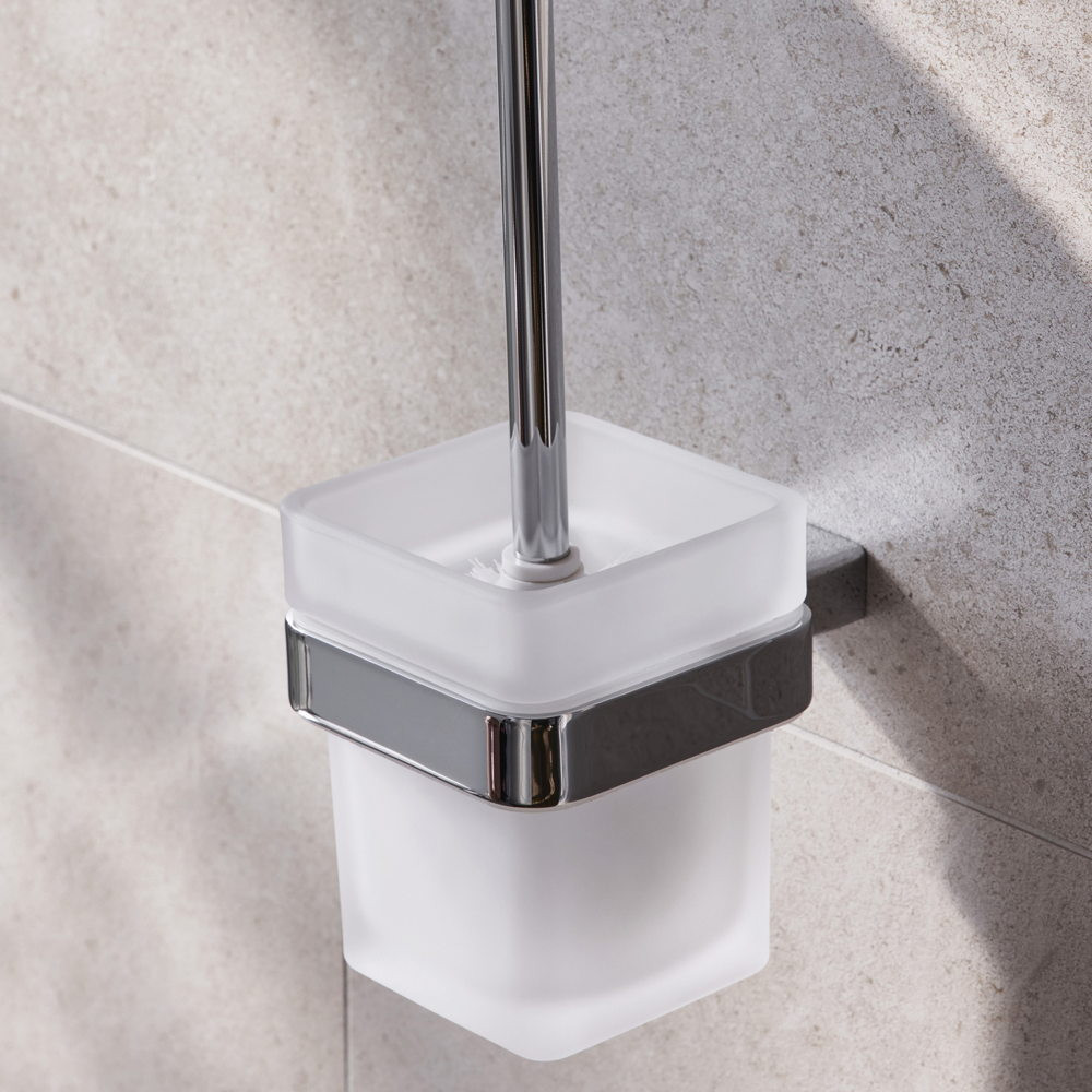 Miller Miami Chrome Toilet Brush Set