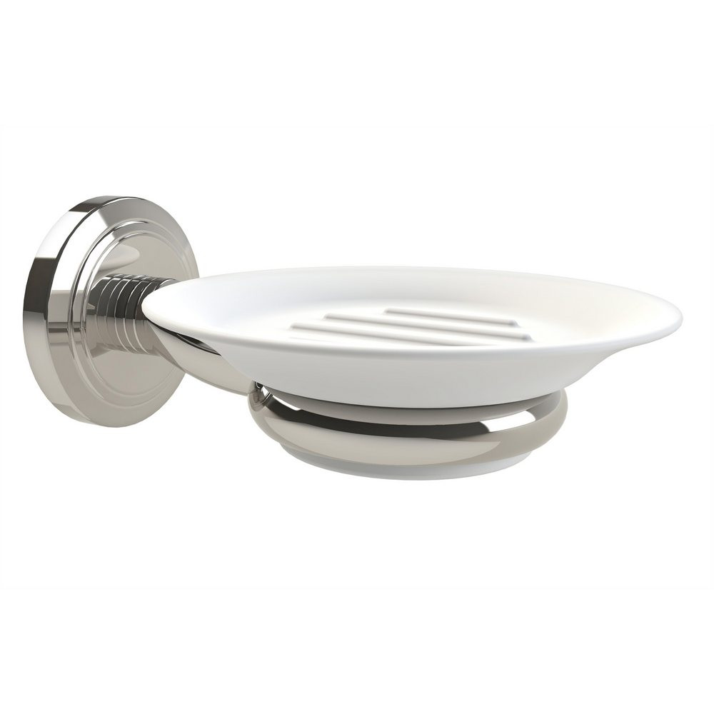 Miller Oslo Polished Nickel Soap Dish and Holder