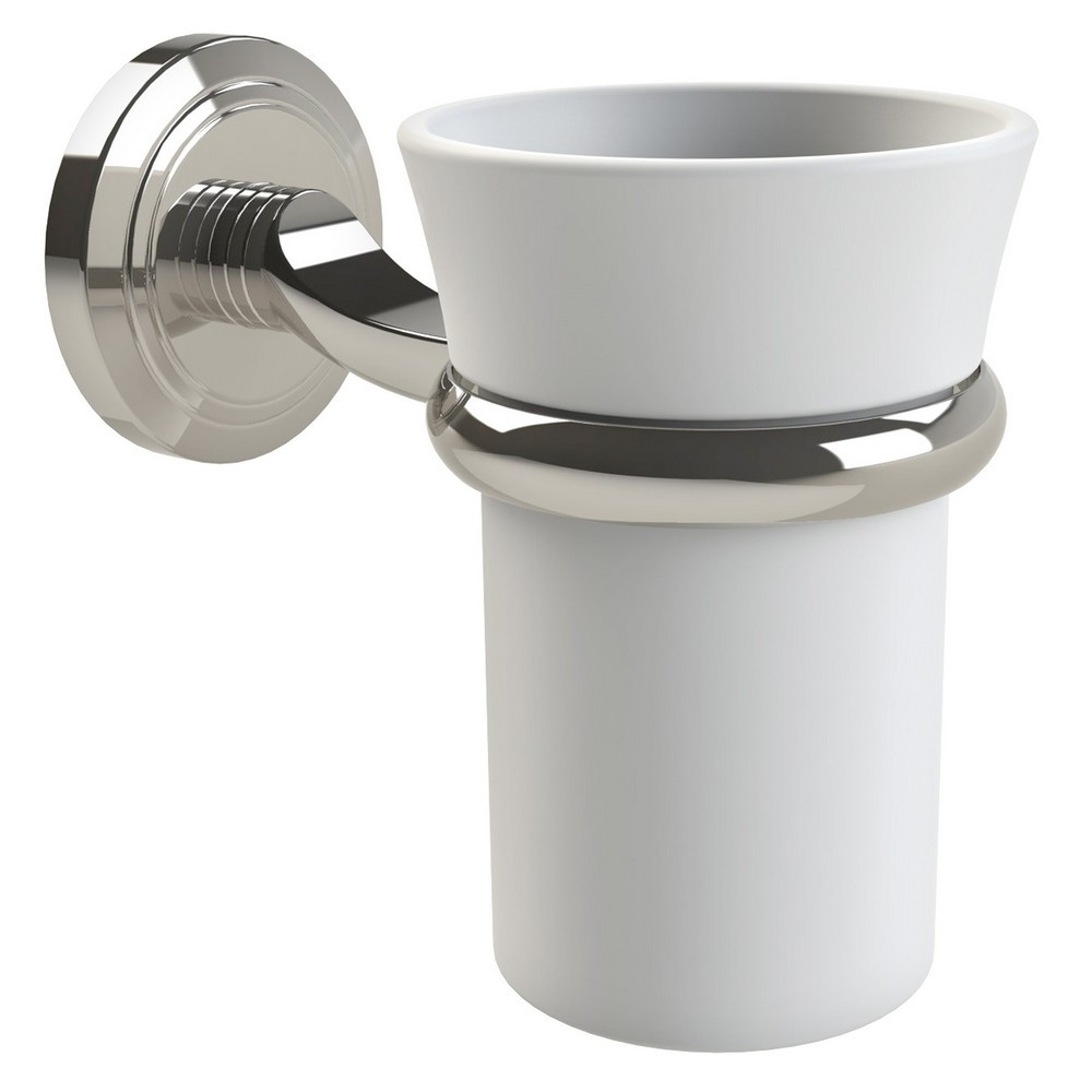 Miller Oslo Polished Nickel Tumbler and Holder