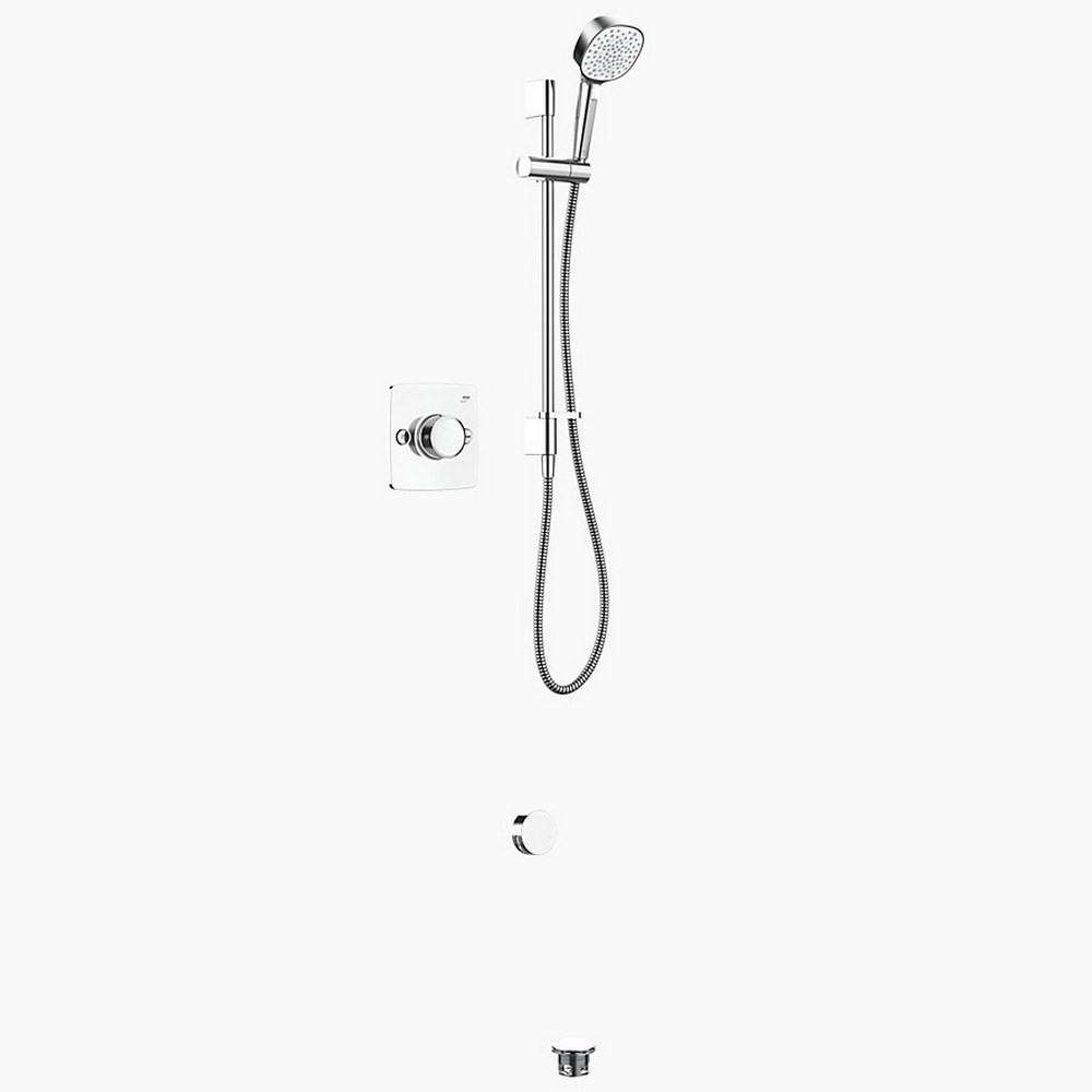 Mira Evoco Dual Outlet Chrome Bathfill Thermostatic Mixer Shower (1)
