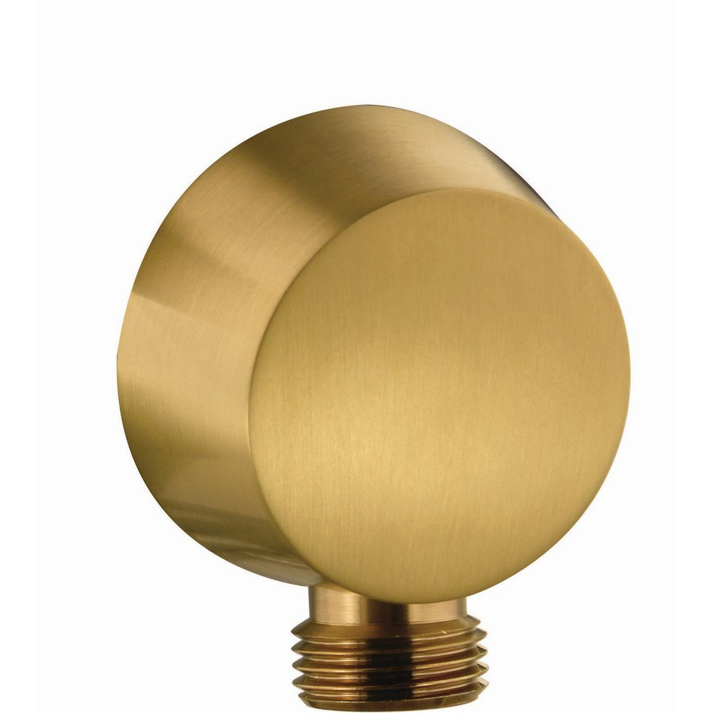 Niagara Equate Round Brushed Brass Shower Outlet Elbow
